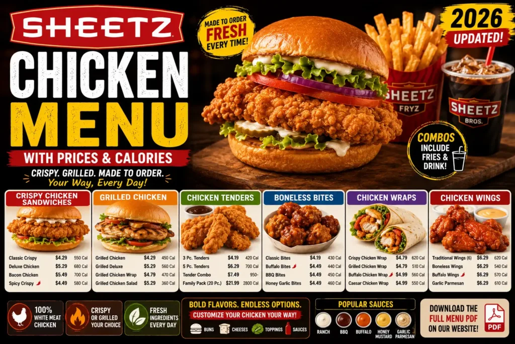 Sheetz Chicken Menu